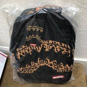 Sprayground Leopard Chenille Shark Backpack